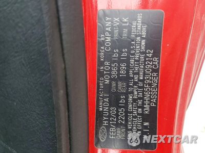 Zdjęcie 13 z 15 samochodu: 2003 HYUNDAI TIBURON GT VIN:KMHHN65F93U092142 - miniatura