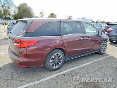 Trzecie zdjęcie samochodu z tyłu: 2021 HONDA ODYSSEY EXL VIN:5FNRL6H77MB023883 - miniatura