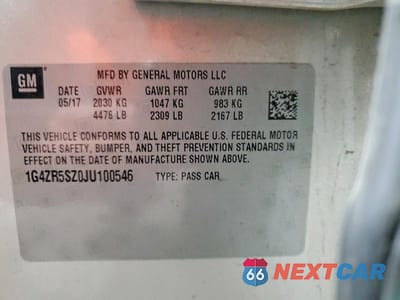Zdjęcie 12 z 12 samochodu: 2018 BUICK LACROSSE PREMIUM VIN:1G4ZR5SZ0JU100546 - miniatura