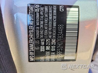 Zdjęcie 12 z 12 samochodu: 2007 MERCEDES-BENZ C 230 VIN:WDBRF52H07F834488 - miniatura