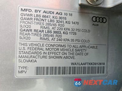 Zdjęcie 14 z 14 samochodu: 2019 AUDI Q7 PREMIUM PLUS VIN:WA1LAAF7XKD012618 - miniatura