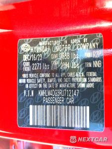 Zdjęcie 12 z 12 samochodu: 2024 HYUNDAI ELANTRA SEL VIN:KMHLM4DG3RU712147 - miniatura