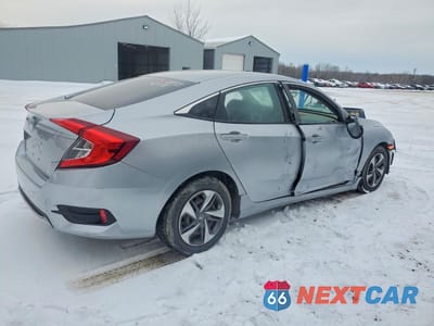 Trzecie zdjęcie samochodu z tyłu: 2020 HONDA CIVIC LX VIN:2HGFC2F58LH017310 - miniatura