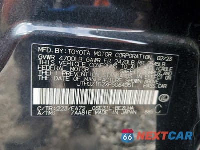Zdjęcie 12 z 12 samochodu: 2023 LEXUS IS 350 F SPORT VIN:JTHGZ1B2XP5064051 - miniatura