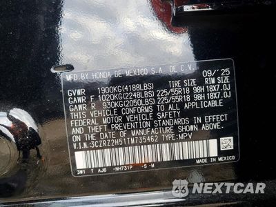 Zdjęcie 13 z 14 samochodu: 2026 HONDA HR-V SPORT VIN:3CZRZ2H51TM735462 - miniatura
