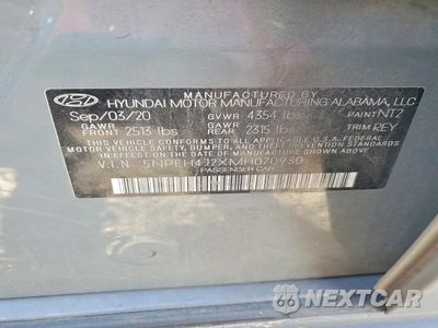 Zdjęcie 12 z 12 samochodu: 2021 HYUNDAI SONATA LIMITED VIN:5NPEH4J2XMH070930 - miniatura