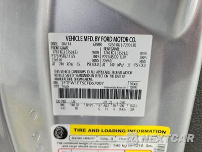 Zdjęcie 12 z 12 samochodu: 2014 FORD F150 SUPERCREW VIN:1FTFW1ET5EFB67007 - miniatura