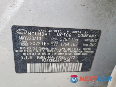 Zdjęcie 12 z 12 samochodu: 2013 HYUNDAI ELANTRA GLS VIN:KMHDH4AE9DU883070 - miniatura