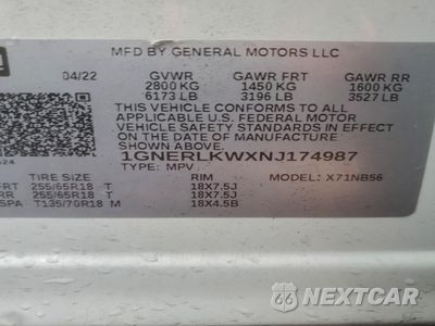 Zdjęcie 14 z 14 samochodu: 2022 CHEVROLET TRAVERSE LS VIN:1GNERLKWXNJ174987 - miniatura