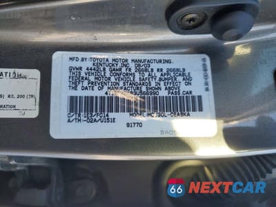 Zdjęcie 12 z 12 samochodu: 2003 TOYOTA CAMRY VIN:4T1BF32K83U566990 - miniatura