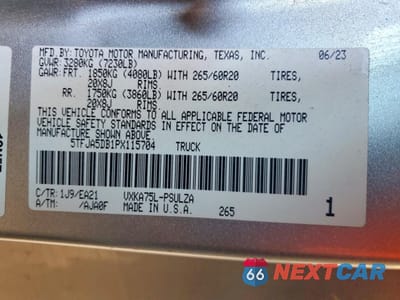 Zdjęcie 13 z 13 samochodu: 2023 TOYOTA TUNDRA LIMITED VIN:5TFJA5DB1PX115704 - miniatura