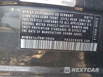 Zdjęcie 12 z 12 samochodu: 2013 VOLKSWAGEN GTI VIN:WVWHD7AJ4DW130096 - miniatura
