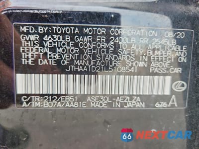 Zdjęcie 13 z 14 samochodu: 2020 LEXUS IS 300 BASE VIN:JTHAA1D21L5108541 - miniatura