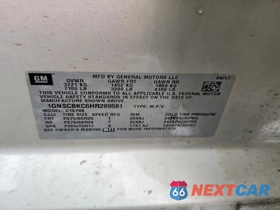 Zdjęcie 14 z 14 samochodu: 2017 CHEVROLET TAHOE C1500 LT VIN:1GNSCBKC6HR289581 - miniatura