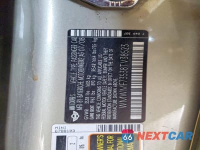 Zdjęcie 13 z 13 samochodu: 2008 MINI COOPER S VIN:WMWMF73538TV38523 - miniatura