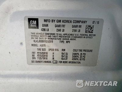Zdjęcie 13 z 13 samochodu: 2015 BUICK ENCORE CONVENIENCE VIN:KL4CJBSBXFB242919 - miniatura