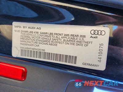 Zdjęcie 12 z 12 samochodu: 2023 AUDI A4 PREMIUM 40 VIN:WAUABAF49PA025785 - miniatura