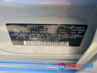 Zdjęcie 13 z 13 samochodu: 2011 HYUNDAI ELANTRA TOURING GLS VIN:KMHDC8AE0BU124987 - miniatura