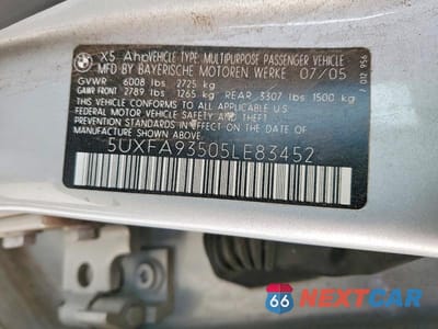 Zdjęcie 13 z 13 samochodu: 2005 BMW X5 4.8IS VIN:5UXFA93505LE83452 - miniatura