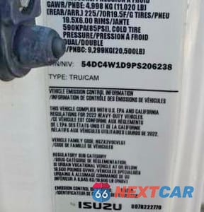 Zdjęcie 10 z 10 samochodu: 2023 ISUZU NPR HD VIN:54DC4W1D9PS206238 - miniatura