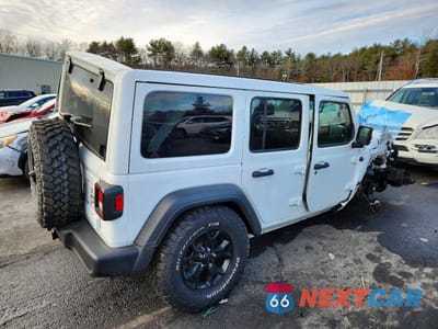 Trzecie zdjęcie samochodu z tyłu: 2021 JEEP WRANGLER UNLIMITED SPORT VIN:1C4HJXDM6MW530790 - miniatura