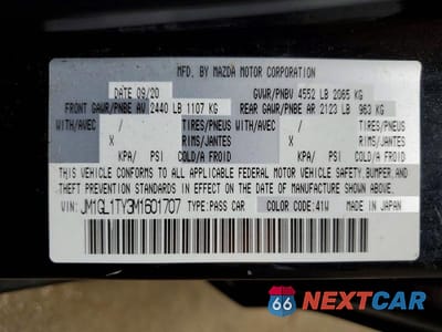 Zdjęcie 13 z 13 samochodu: 2021 MAZDA 6 GRAND TOURING VIN:JM1GL1TY3M1601707 - miniatura