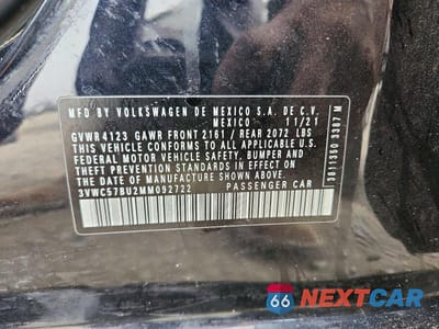 Zdjęcie 12 z 12 samochodu: 2021 VOLKSWAGEN JETTA S VIN:3VWC57BU2MM092722 - miniatura