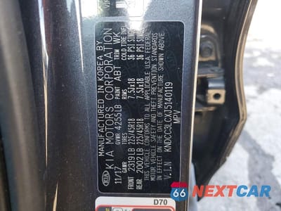 Zdjęcie 13 z 13 samochodu: 2018 KIA NIRO EX VIN:KNDCC3LCXJ5140119 - miniatura