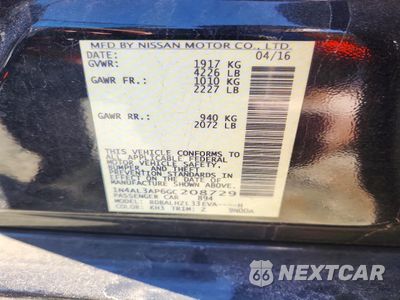 Zdjęcie 12 z 12 samochodu: 2016 NISSAN ALTIMA 2.5 VIN:1N4AL3AP6GC208729 - miniatura