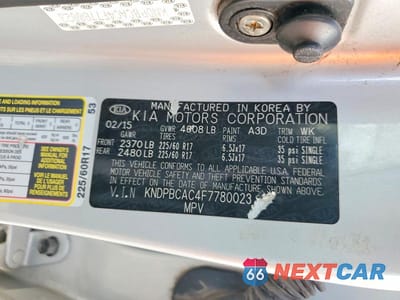 Zdjęcie 13 z 13 samochodu: 2015 KIA SPORTAGE LX VIN:KNDPBCAC4F7780023 - miniatura