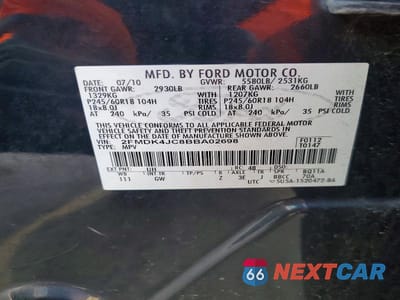 Zdjęcie 13 z 13 samochodu: 2011 FORD EDGE SEL VIN:2FMDK4JC8BBA02698 - miniatura