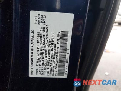 Zdjęcie 13 z 13 samochodu: 2019 HONDA ODYSSEY ELITE VIN:5FNRL6H92KB074495 - miniatura