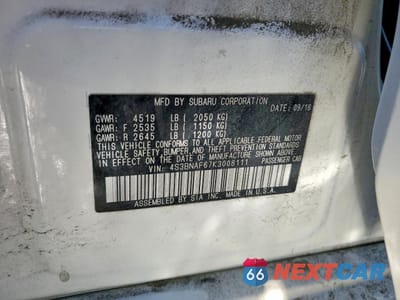 Zdjęcie 13 z 13 samochodu: 2019 SUBARU LEGACY 2.5I PREMIUM VIN:4S3BNAF67K3008111 - miniatura