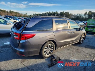 Trzecie zdjęcie samochodu z tyłu: 2022 HONDA ODYSSEY EXL VIN:5FNRL6H75NB031904 - miniatura
