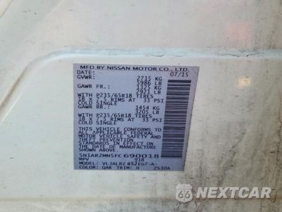 Zdjęcie 13 z 14 samochodu: 2015 NISSAN PATHFINDER S VIN:5N1AR2MN5FC690018 - miniatura