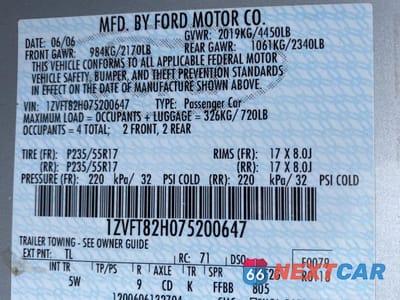 Zdjęcie 10 z 14 samochodu: 2007 FORD MUSTANG GT VIN:1ZVFT82H075200647 - miniatura