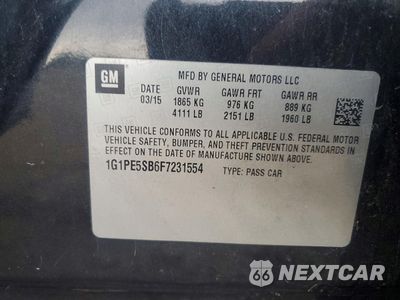 Zdjęcie 13 z 14 samochodu: 2015 CHEVROLET CRUZE LT VIN:1G1PE5SB6F7231554 - miniatura