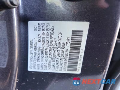 Zdjęcie 13 z 13 samochodu: 2022 HONDA ODYSSEY EXL VIN:5FNRL6H75NB031904 - miniatura