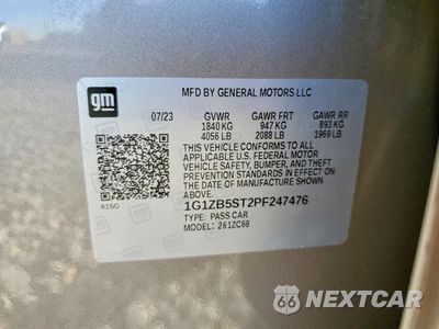 Zdjęcie 12 z 12 samochodu: 2023 CHEVROLET MALIBU LS VIN:1G1ZB5ST2PF247476 - miniatura