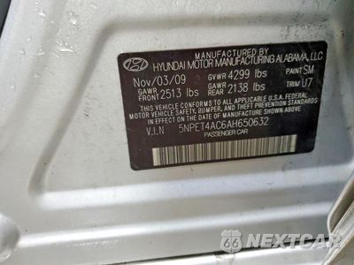 Zdjęcie 12 z 12 samochodu: 2010 HYUNDAI SONATA GLS VIN:5NPET4AC6AH650632 - miniatura