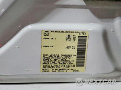 Zdjęcie 13 z 15 samochodu: 2013 NISSAN ALTIMA 3.5S VIN:1N4BL3AP9DC236668 - miniatura