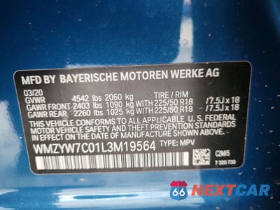 Zdjęcie 13 z 14 samochodu: 2020 MINI COOPER S COUNTRYMAN VIN:WMZYW7C01L3M19564 - miniatura