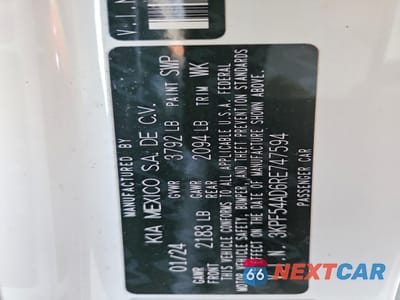 Zdjęcie 12 z 13 samochodu: 2024 KIA FORTE GT LINE VIN:3KPF54AD6RE747594 - miniatura