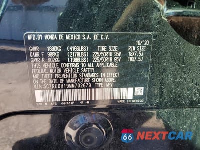 Zdjęcie 13 z 13 samochodu: 2021 HONDA HR-V SPORT VIN:3CZRU6H19MM702679 - miniatura