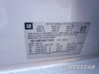 Zdjęcie 12 z 13 samochodu: 2017 GMC SIERRA K2500 HEAVY DUTY VIN:1GT12REY6HF113509 - miniatura