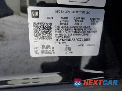 Zdjęcie 13 z 13 samochodu: 2024 CADILLAC XT5 PREMIUM LUXURY VIN:1GYKNDRS5RZ741558 - miniatura
