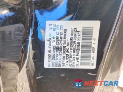 Zdjęcie 13 z 13 samochodu: 2013 HONDA ODYSSEY EXL VIN:5FNRL5H65DB033586 - miniatura
