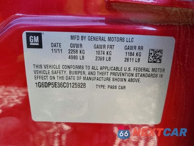 Zdjęcie 12 z 12 samochodu: 2012 CADILLAC CTS PREMIUM COLLECTION VIN:1G6DP5E36C0125928 - miniatura