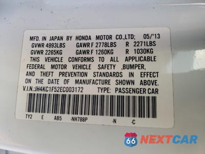 Zdjęcie 12 z 13 samochodu: 2014 ACURA RLX TECH VIN:JH4KC1F52EC003172 - miniatura