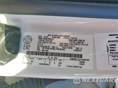 Zdjęcie 12 z 12 samochodu: 2020 FORD F150 SUPERCREW VIN:1FTFW1E46LFB56300 - miniatura